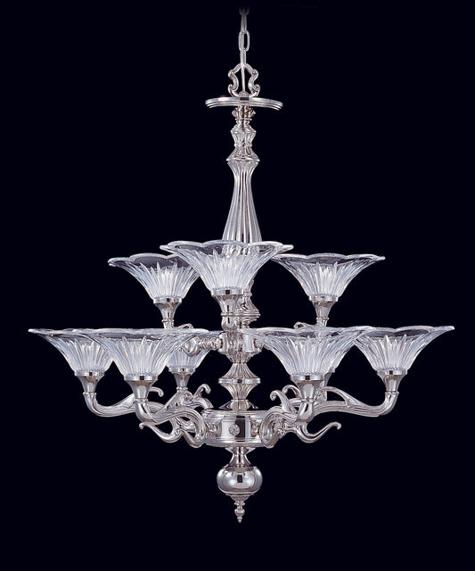 Framburg 9-Light Polished Silver Geneva Dining Chandelier 8629-PS