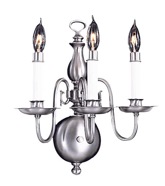 Framburg 3-Light Satin Pewter Jamestown Sconce 9123-SP