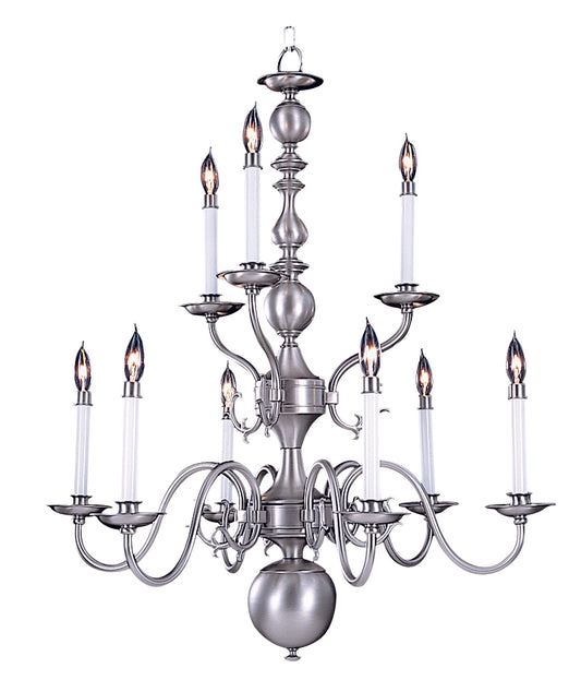 Framburg 9-Light Satin Pewter Jamestown Dining Chandelier 9129-SP