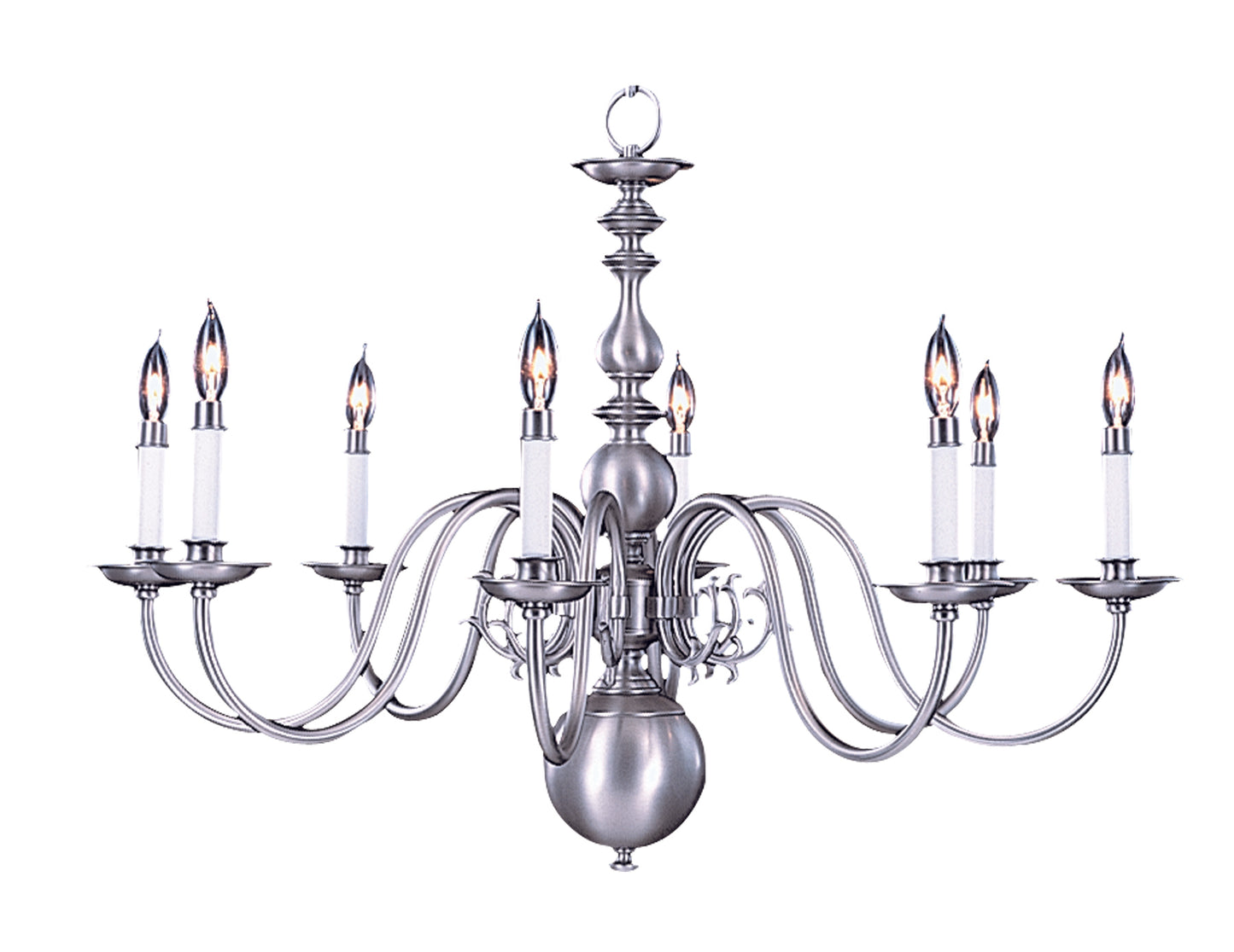 Framburg 8-Light Satin Pewter Jamestown Dining Chandelier 9130-SP