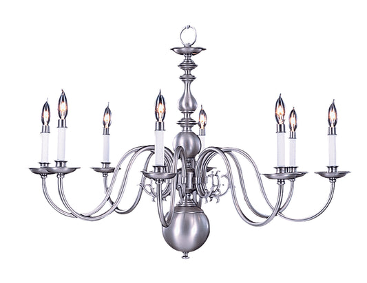 Framburg 8-Light Satin Pewter Jamestown Dining Chandelier 9130-SP