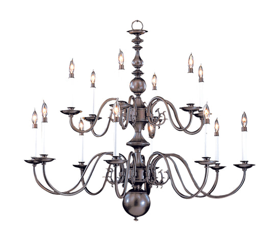 Framburg 14-Light Mahogany Bronze Jamestown Foyer Chandelier 9135-MB