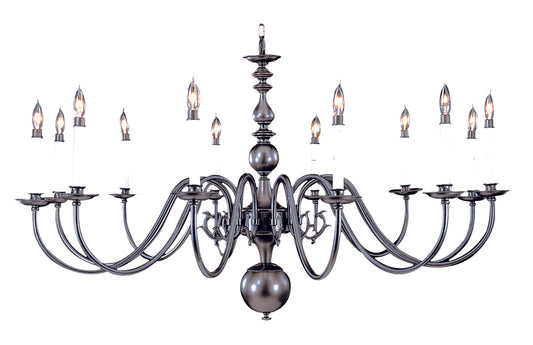 Framburg 12-Light Mahogany Bronze Jamestown Foyer Chandelier 9142-MB