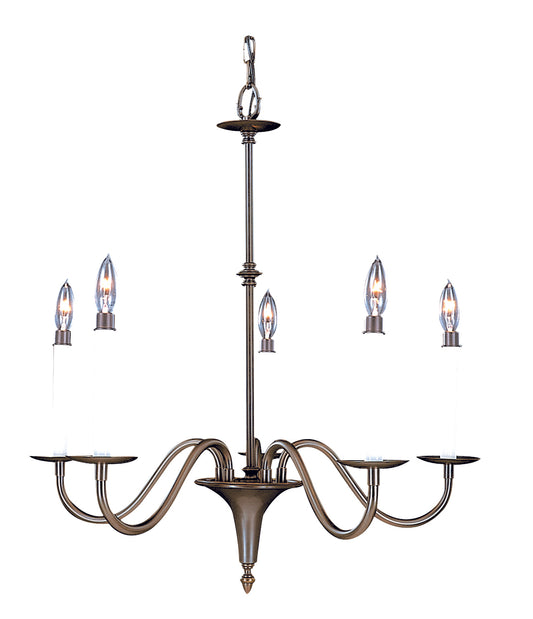 Framburg 5-Light Mahogany Bronze Jamestown Dining Chandelier 9225-MB