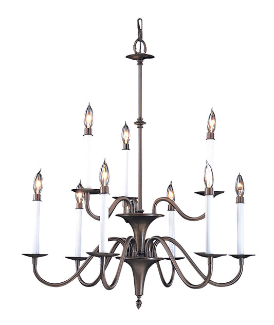 Framburg 9-Light Mahogany Bronze Jamestown Dining Chandelier 9229-MB