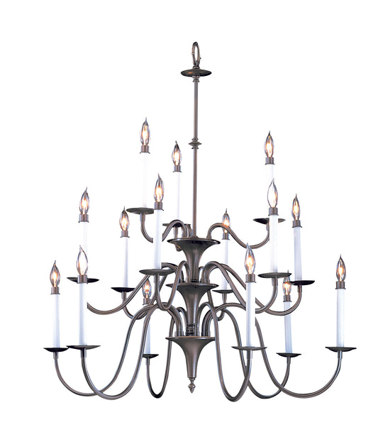 Framburg 15-Light Mahogany Bronze Jamestown Foyer Chandelier 9235-MB