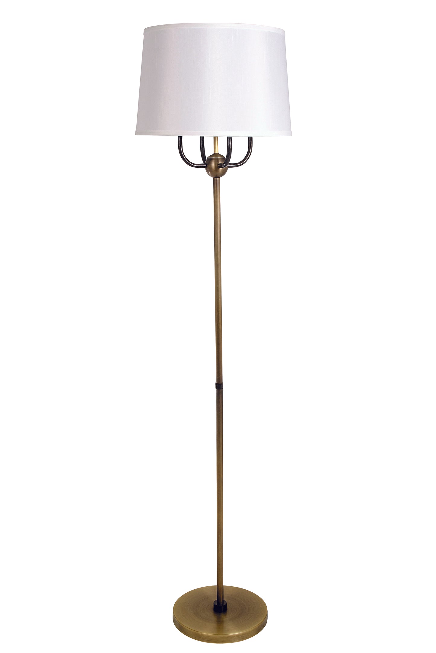House of Troy Alpine 4-Light Cluster Antique Brass Hammered Bronze Accent Floor Lamp A701-AB-HB