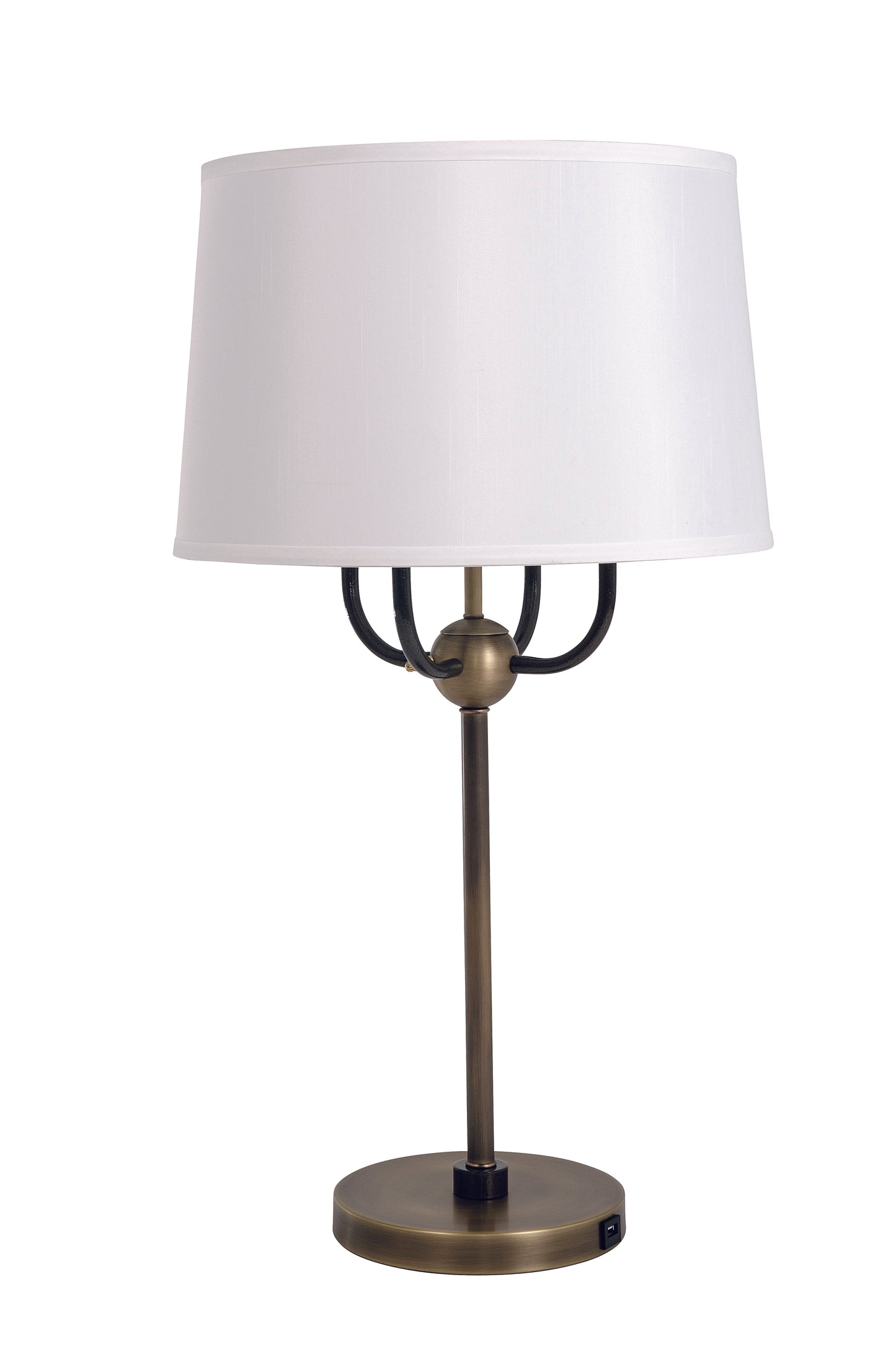 House of Troy Alpine 4-Light Cluster Antique Brass Hammered Bronze Accent Table Lamp A751-AB-HB