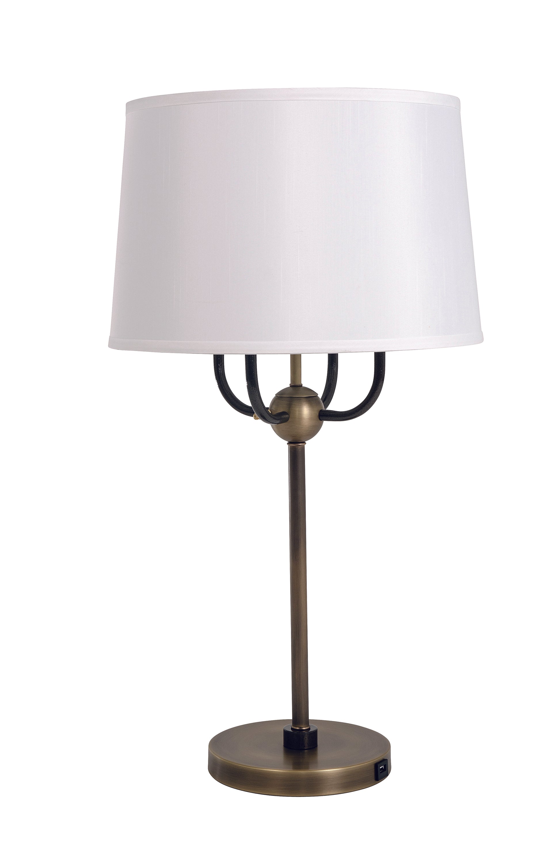 House of Troy Alpine 4-Light Cluster Antique Brass Hammered Bronze Accent Table Lamp A751-AB-HB