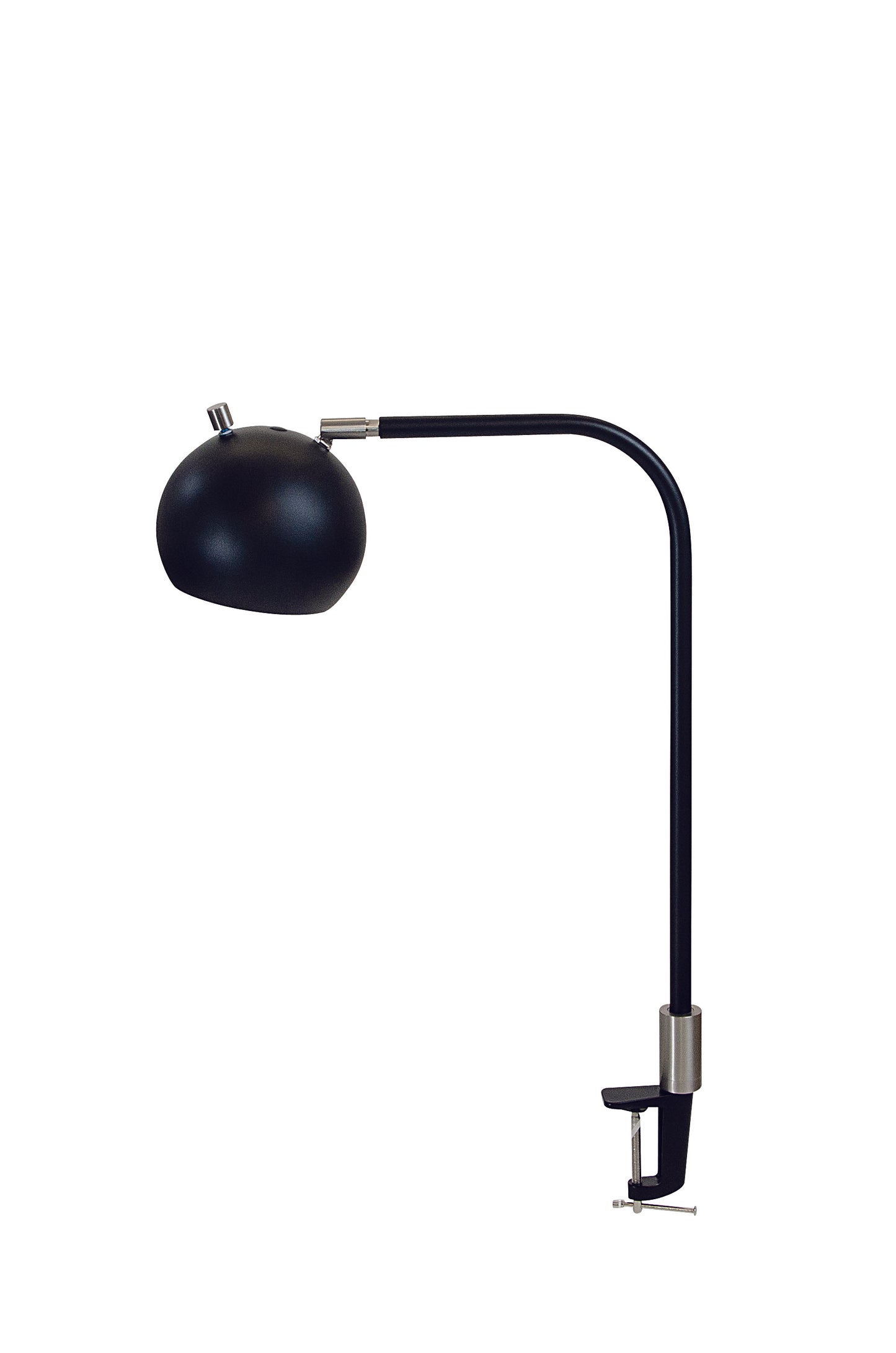 House of Troy Aria Clip On Table Lamp Round Globe Black Satin Nickel AR401-BLK-SN