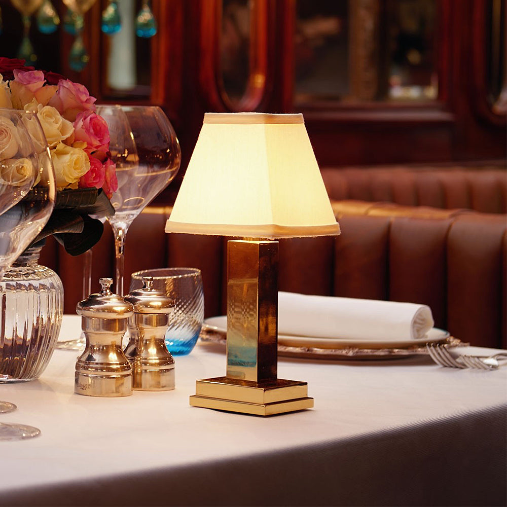 Neoz Albert Professional Cordless Lamp Brass Hospitality Home Use