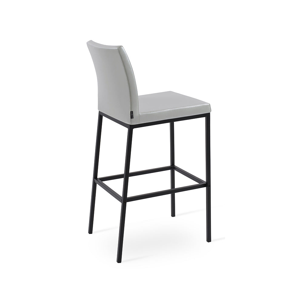 sohoConcept Aria Metal Counter Stool Leather