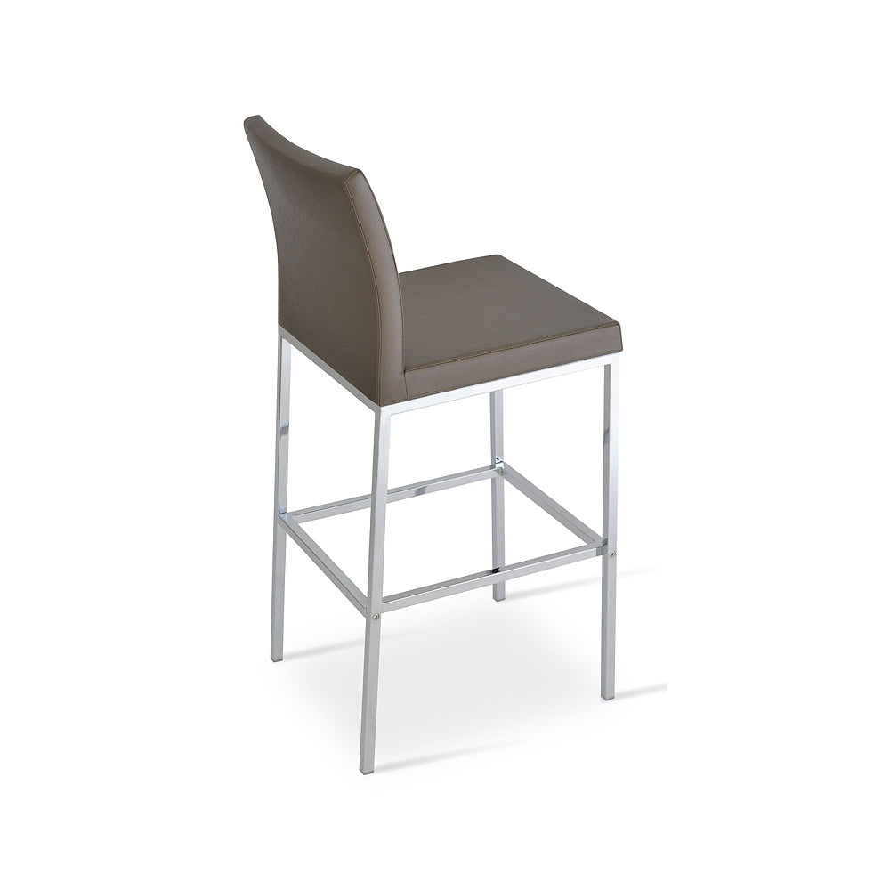 sohoConcept Aria Metal Counter Stool Leather