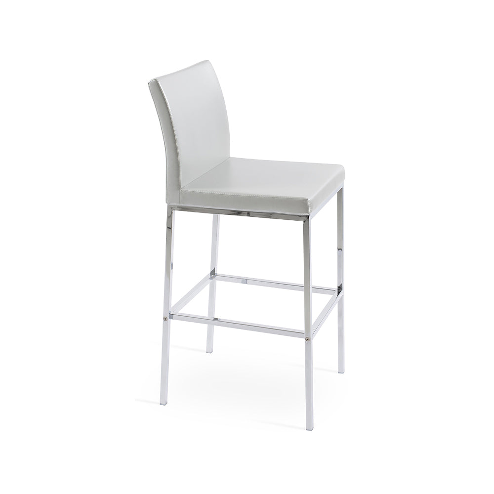 sohoConcept Aria Metal Counter Stool Leather