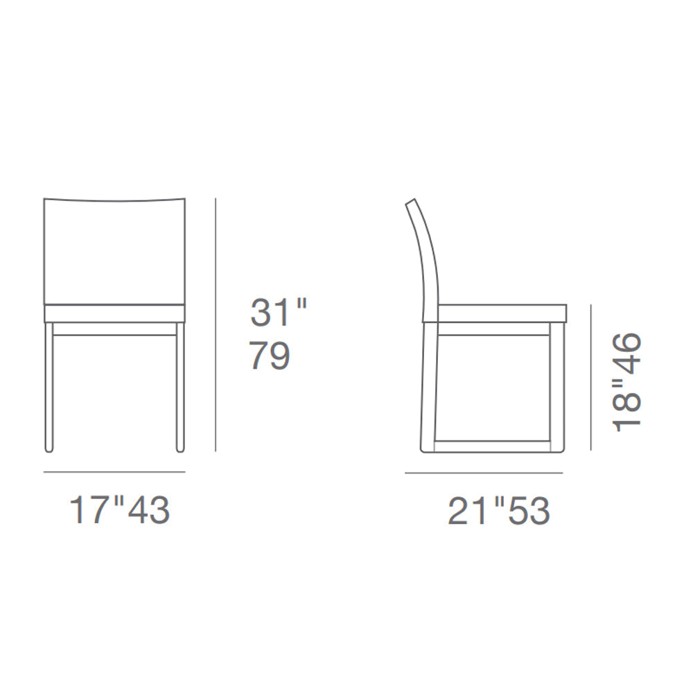 sohoConcept Aria Sled Wood Chair Fabric