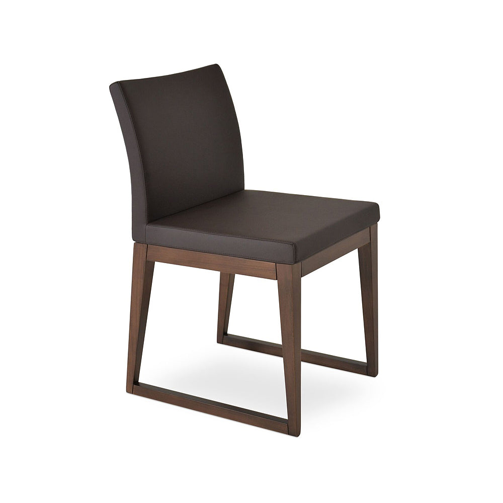 sohoConcept Aria Sled Wood Chair Leather