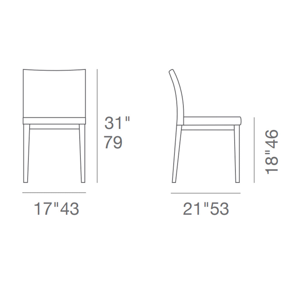 sohoConcept Aria Wood Dining Chair Fabric