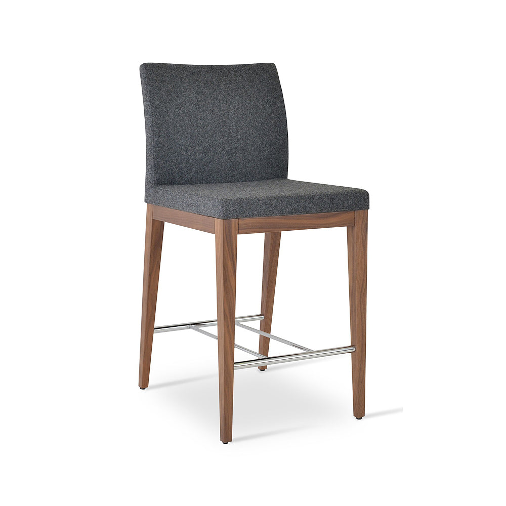 sohoConcept Aria Wood Bar Stool Fabric