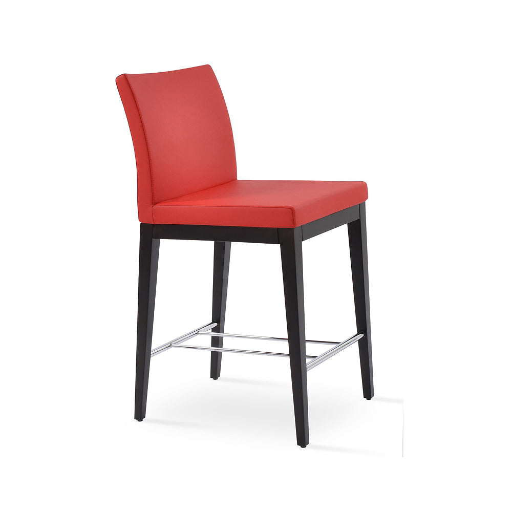 sohoConcept Aria Wood Bar Stool Leather