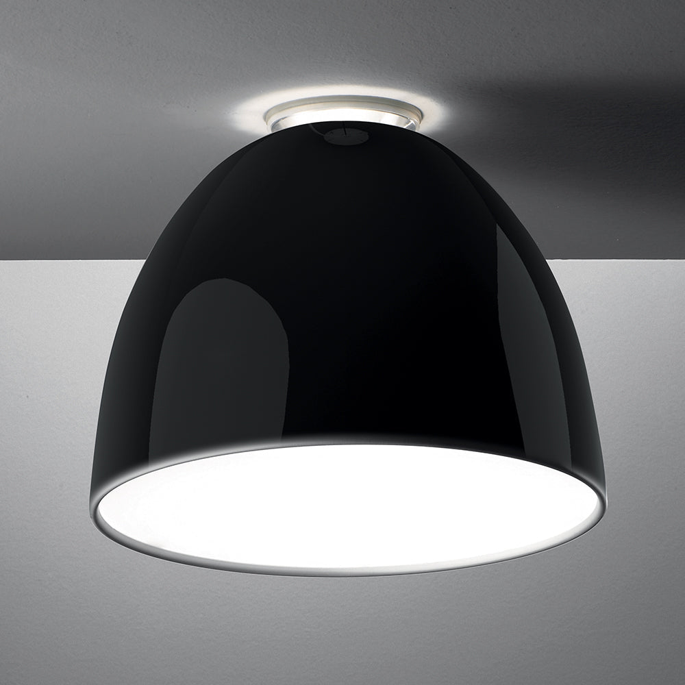 Artemide Nur Gloss White Black 22-inch Ceiling Light A245208