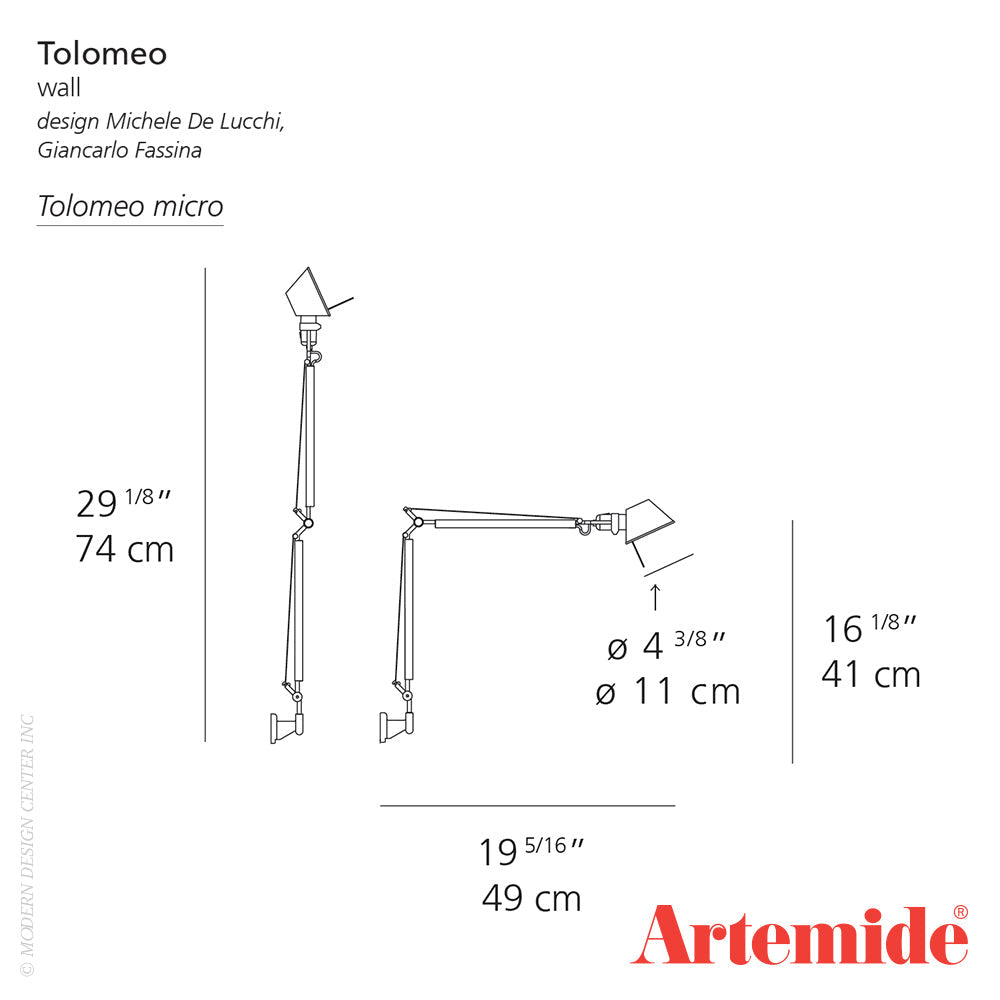 Artemide Tolomeo Micro Wall Light