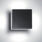 Artemide Tetragono Cube 5-inch Black Outdoor Wall Light T417300W08