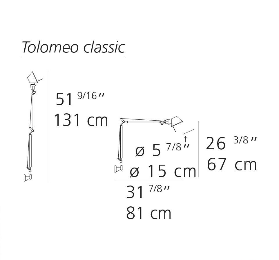 Artemide Tolomeo Wall Lamp Tol110