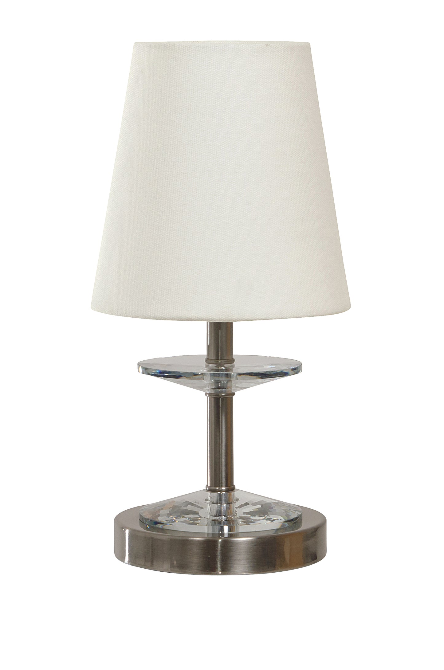 House of Troy Bryson Mini Crystal Disk Satin Nickel Accent Lamp B204-SN