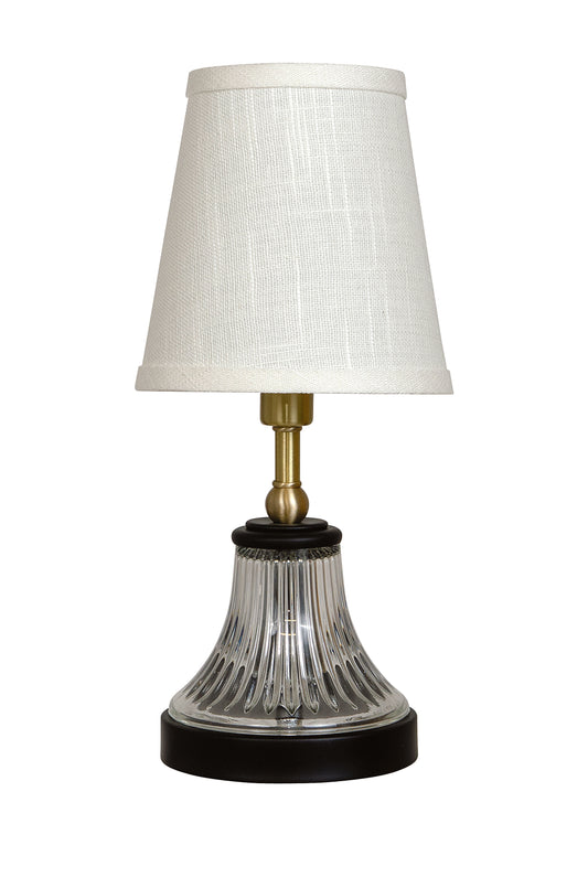 House of Troy Bryson Mini Glass Black Satin Brass Accent Lamp B207-BLK-SB