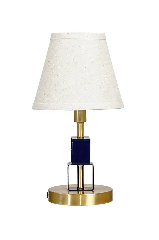 House of Troy Bryson Mini Satin Brass Navy Blue Accent Lamp B208-SB-NB