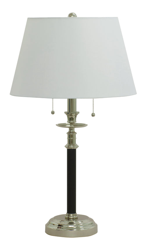 House of Troy Bennington 27.5" Black Polished Nickel Table Lamp B550-BPN