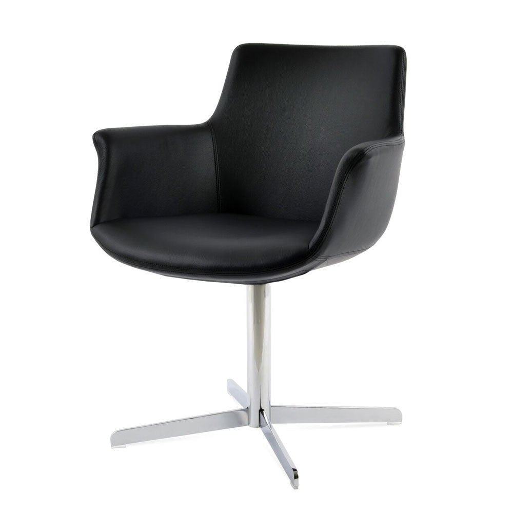 sohoConcept Bottega 4 Star Swivel Arm Chair Leather