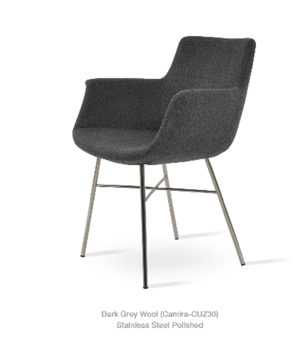 sohoConcept Bottega Cross Arm Chair Fabric