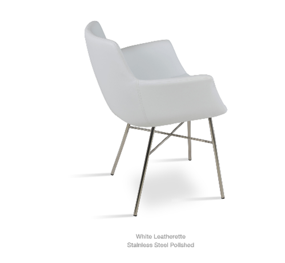 sohoConcept Bottega Cross Arm Chair Leather