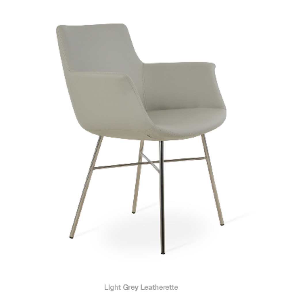 sohoConcept Bottega Cross Arm Chair Leather