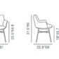 sohoConcept Bottega Cross Arm Chair Leather