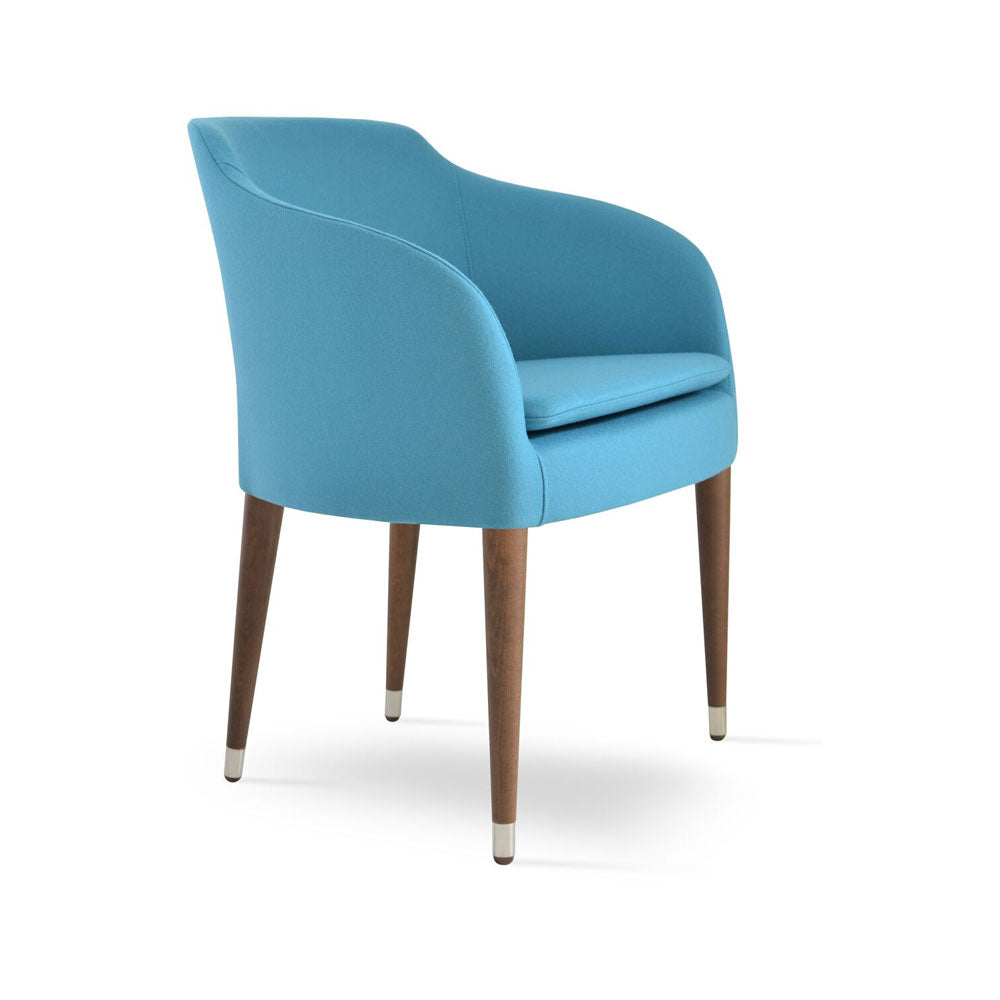 sohoConcept Buca Arm Chair Wood Base Fabric