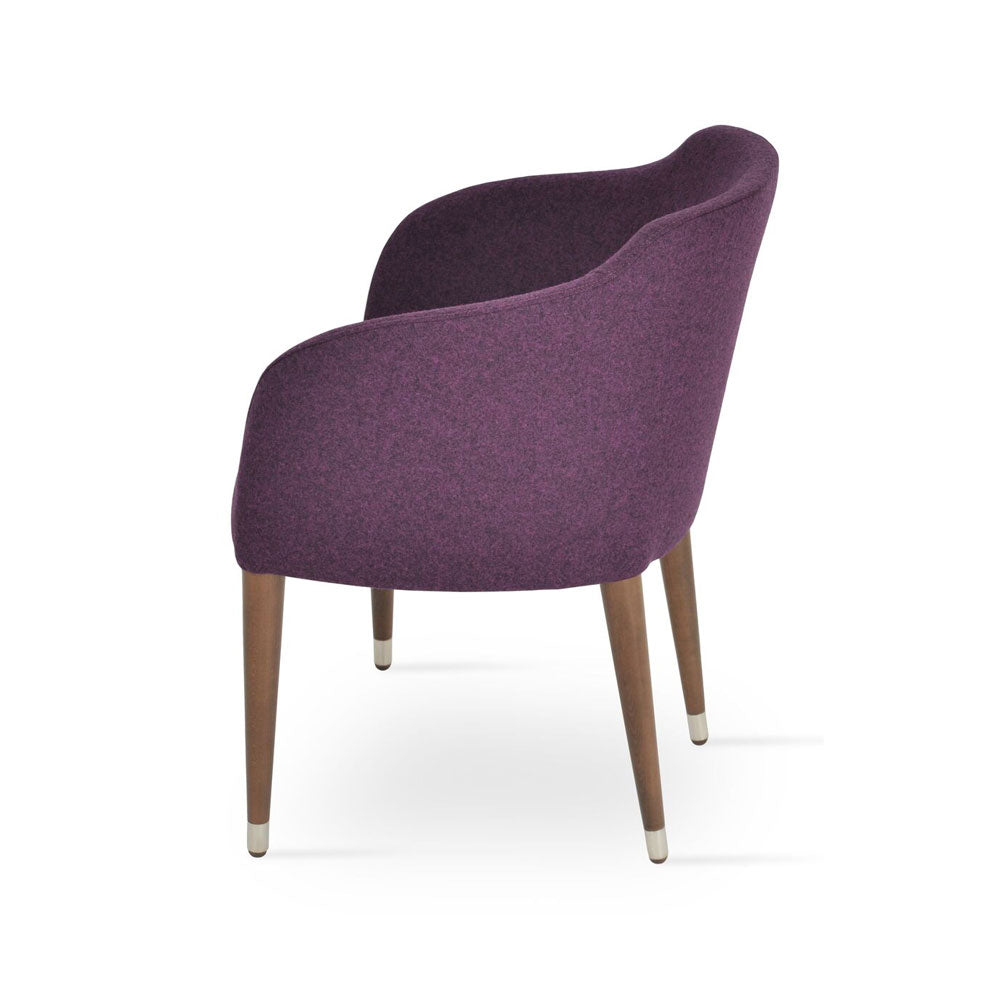 sohoConcept Buca Arm Chair Wood Base Fabric