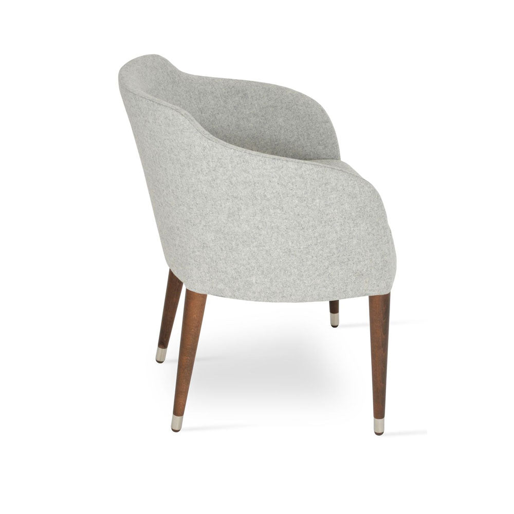 sohoConcept Buca Arm Chair Wood Base Fabric