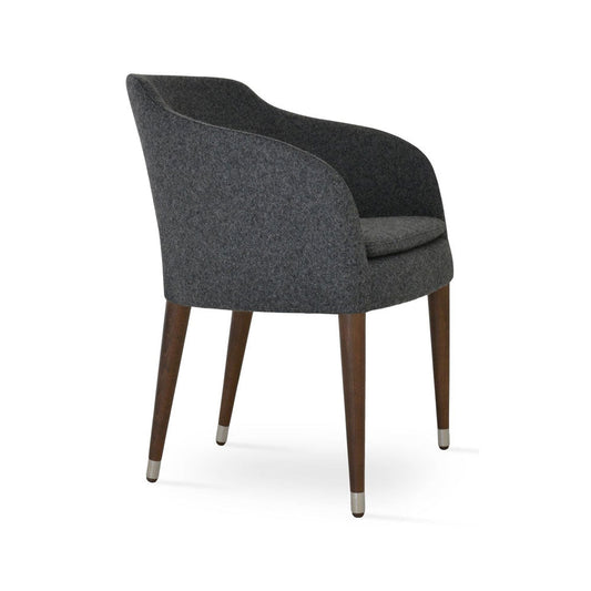 sohoConcept Buca Arm Chair Wood Base Fabric