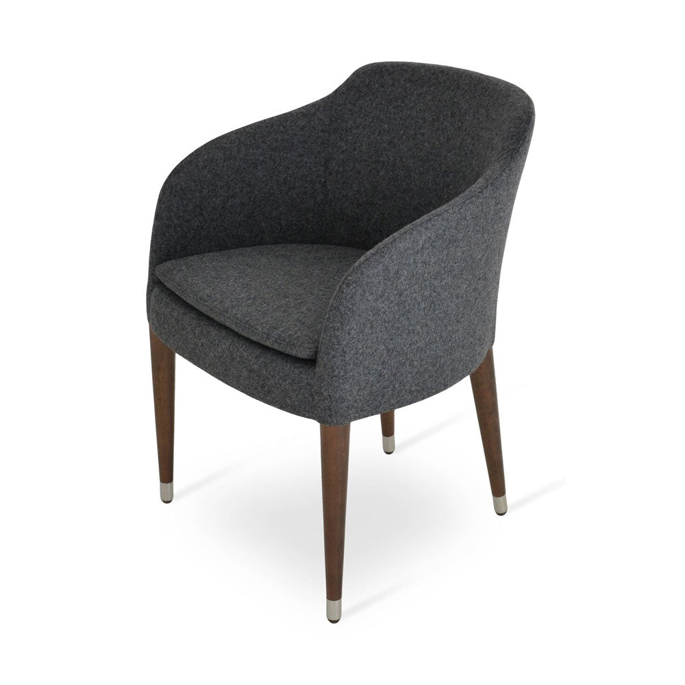 sohoConcept Buca Arm Chair Wood Base Fabric