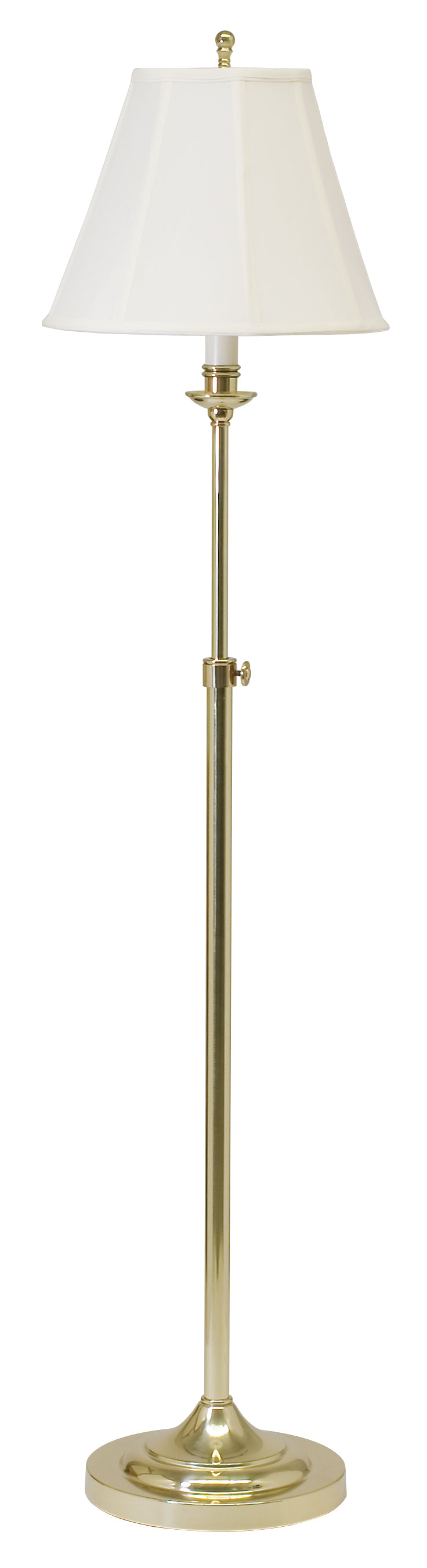 House of Troy Club Adjustable Polished Brass Floor Lamp CL201-PB