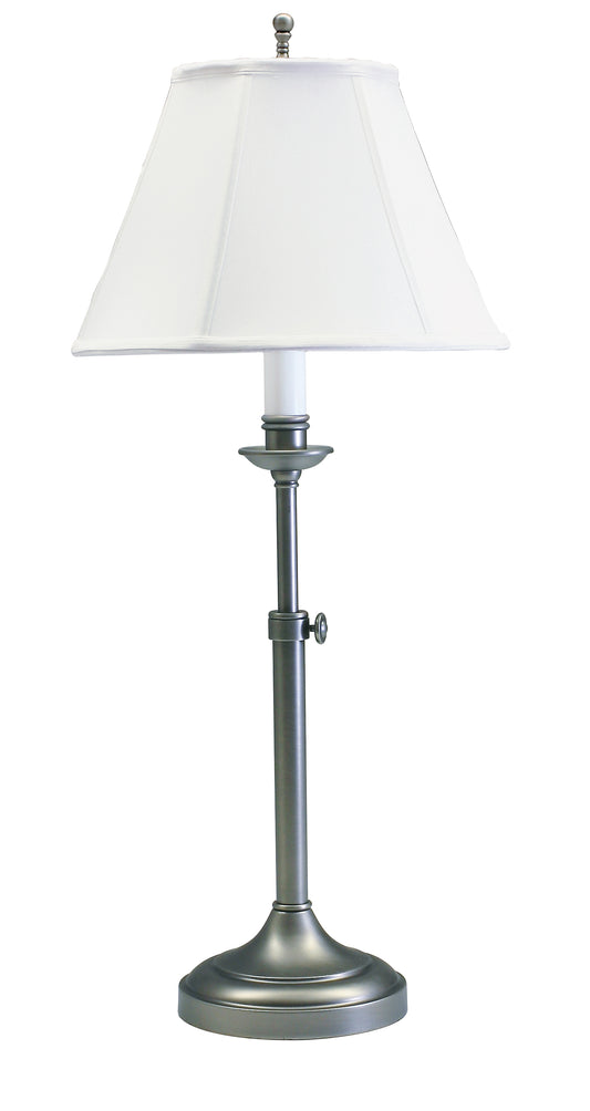 House of Troy Club Adjustable Antique Silver Table Lamp CL250-AS