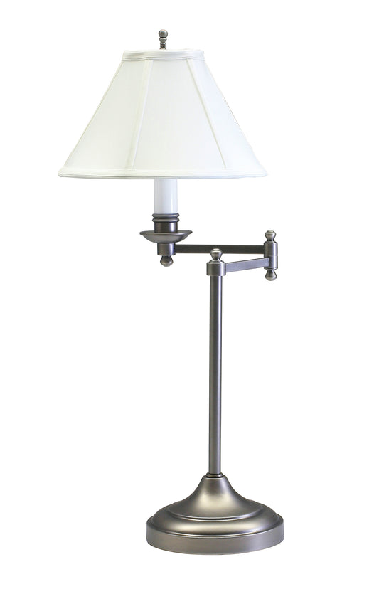 House of Troy Club 25" Antique Silver Table Lamp Swing Arm CL251-AS