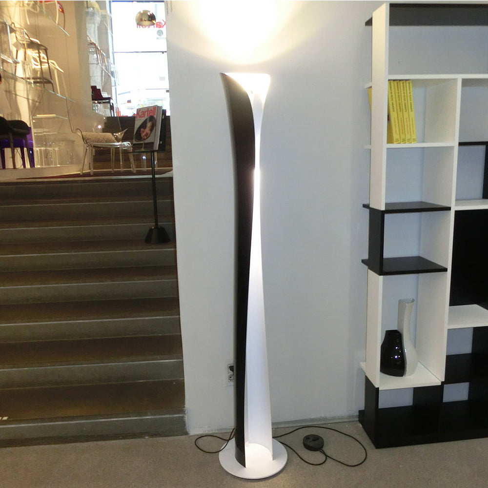 Artemide Cadmo Tower White Black Tall Floor Lamp 1361W25A