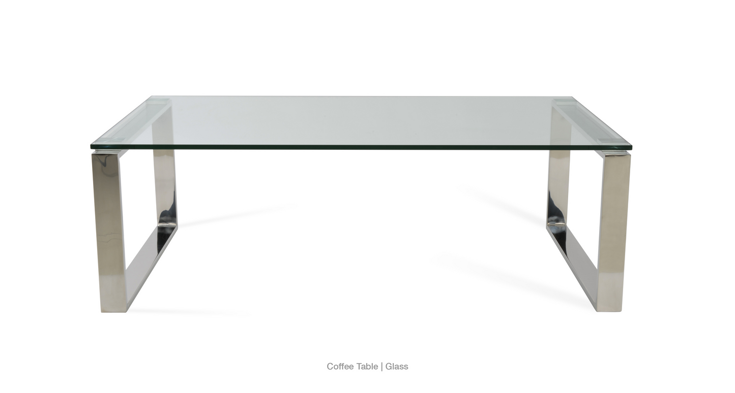 sohoConcept Calvin Glass Top Coffee Table