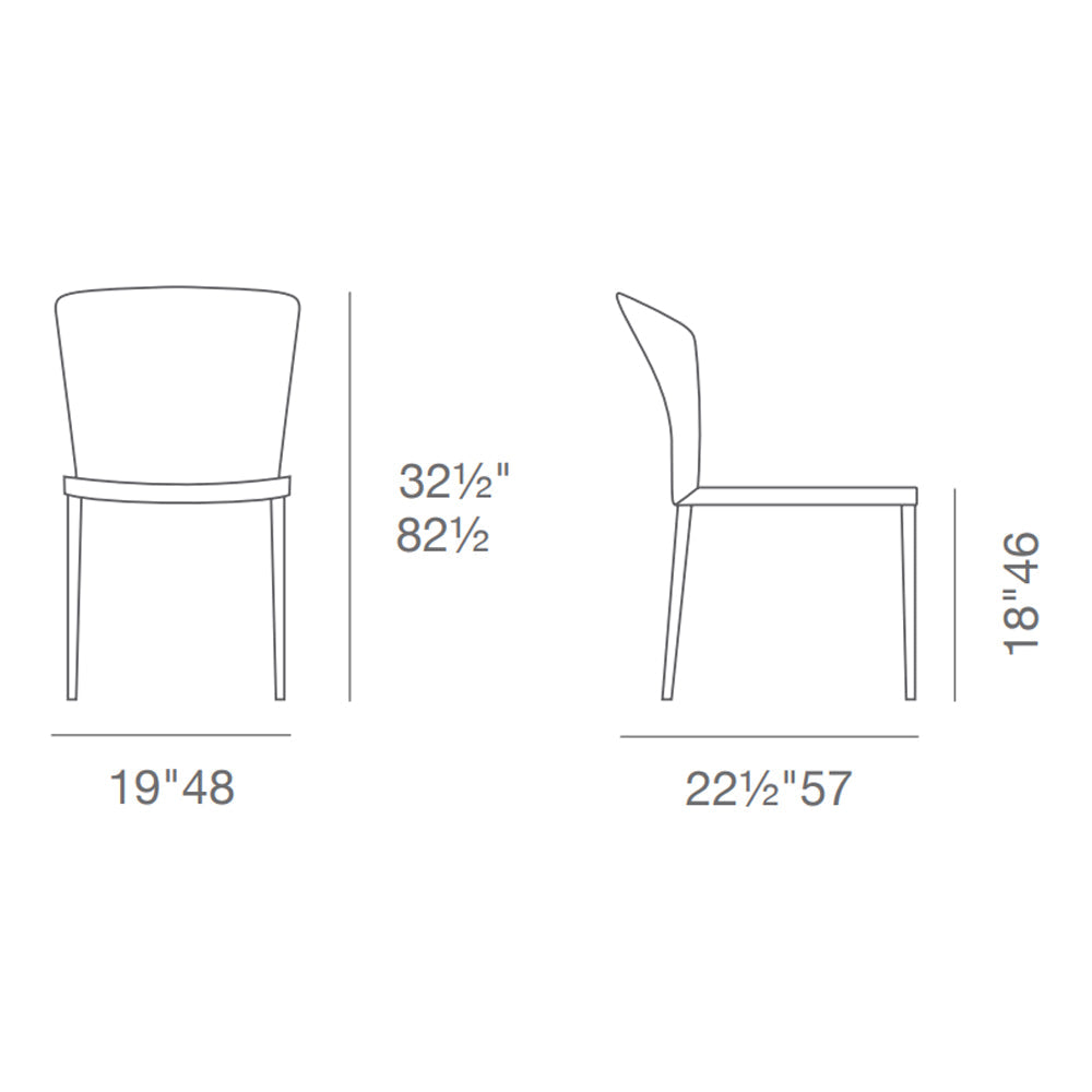 sohoConcept Capri Stackable Dining Chair Leather