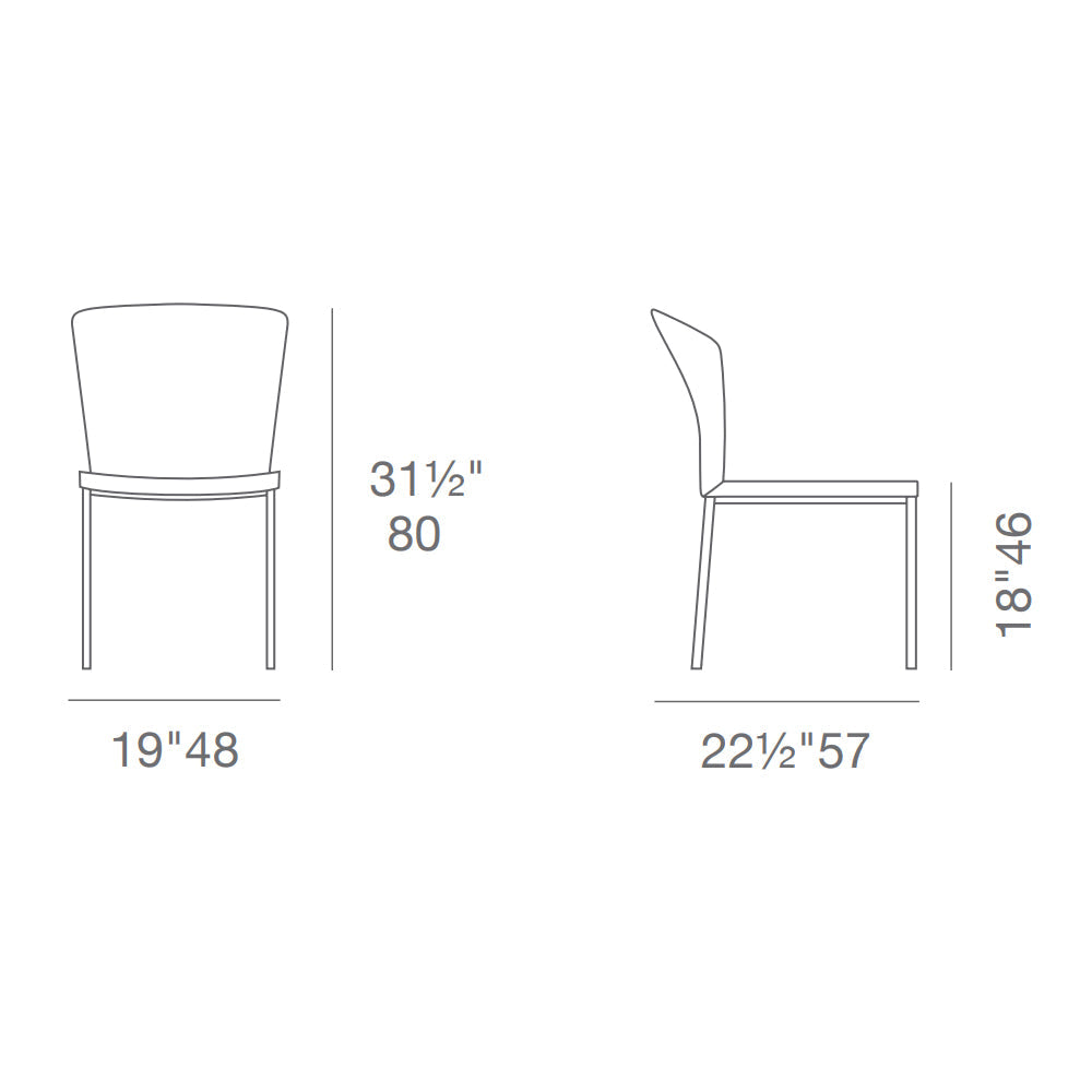 sohoConcept Capri Metal Dining Chair Fabric High Back