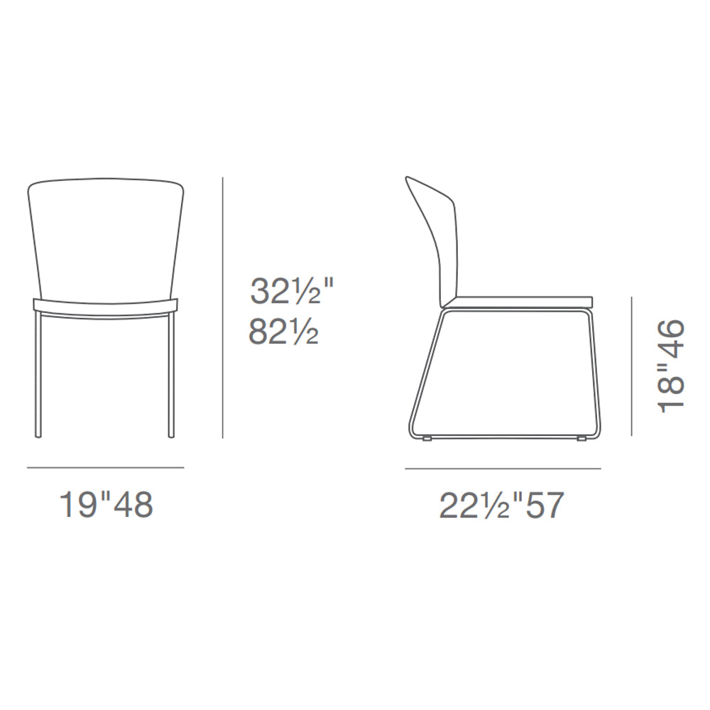 sohoConcept Capri Sled Dining Chair Leather