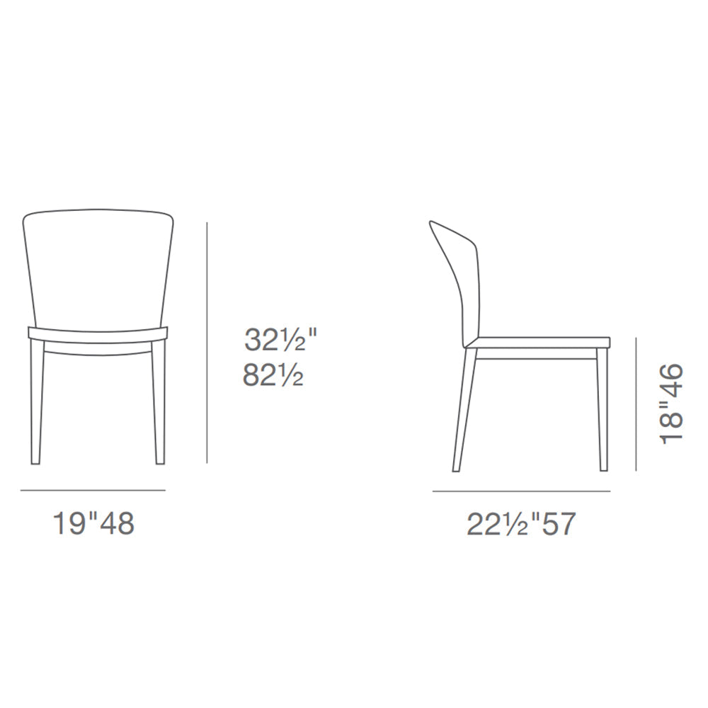 sohoConcept Capri Wood Dining Chair Fabric HB